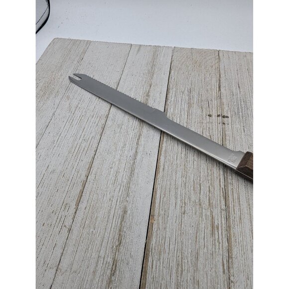 Utility All Purpose Carving Slicing Knife Serrated 2 Prongs 7" Blade Japan 12" - Picture 6 of 7